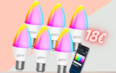6 lampadine SMART a prezzo MAI visto: compatibili con Alexa e Google