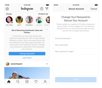 Instagram: è iniziata la cancellazione degli account falsi e delle attività 