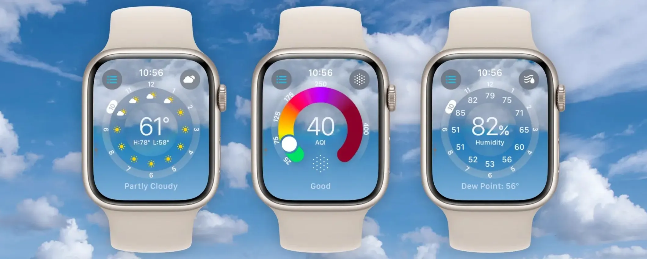 Scopri la nuovissima app Apple Watch Weather in watchOS 10