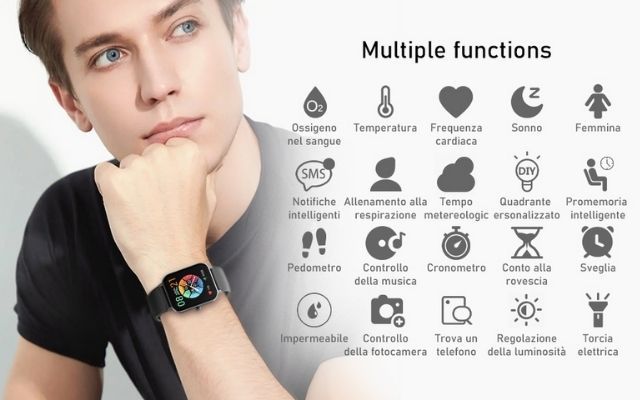 smartwatch termometro offerta amazon