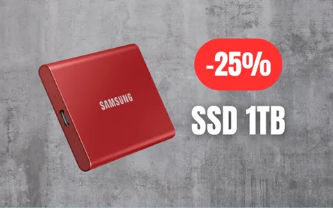 1TB di storage: SSD Samsung portatile super resistente al 25% di sconto