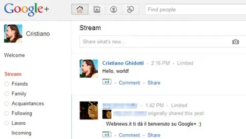 Google+, inviti disponibili per il social network