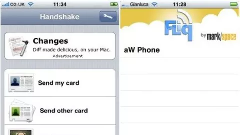 Condivisione dei contatti su iPhone via WiFi