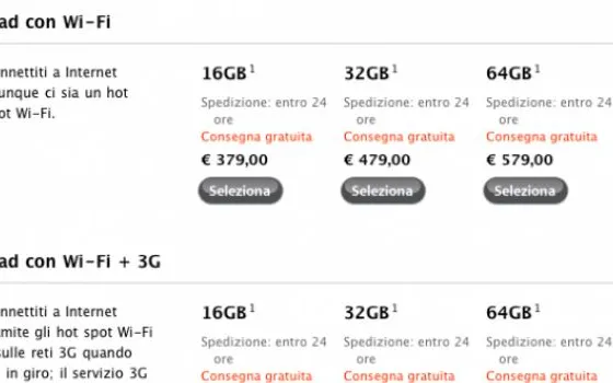 iPad in svendita a partire da 379 € !!!