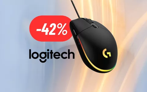 Mouse Logitech da gaming con illuminazione RGB e precisione da 8.000DPI ad un PREZZO REGALATO