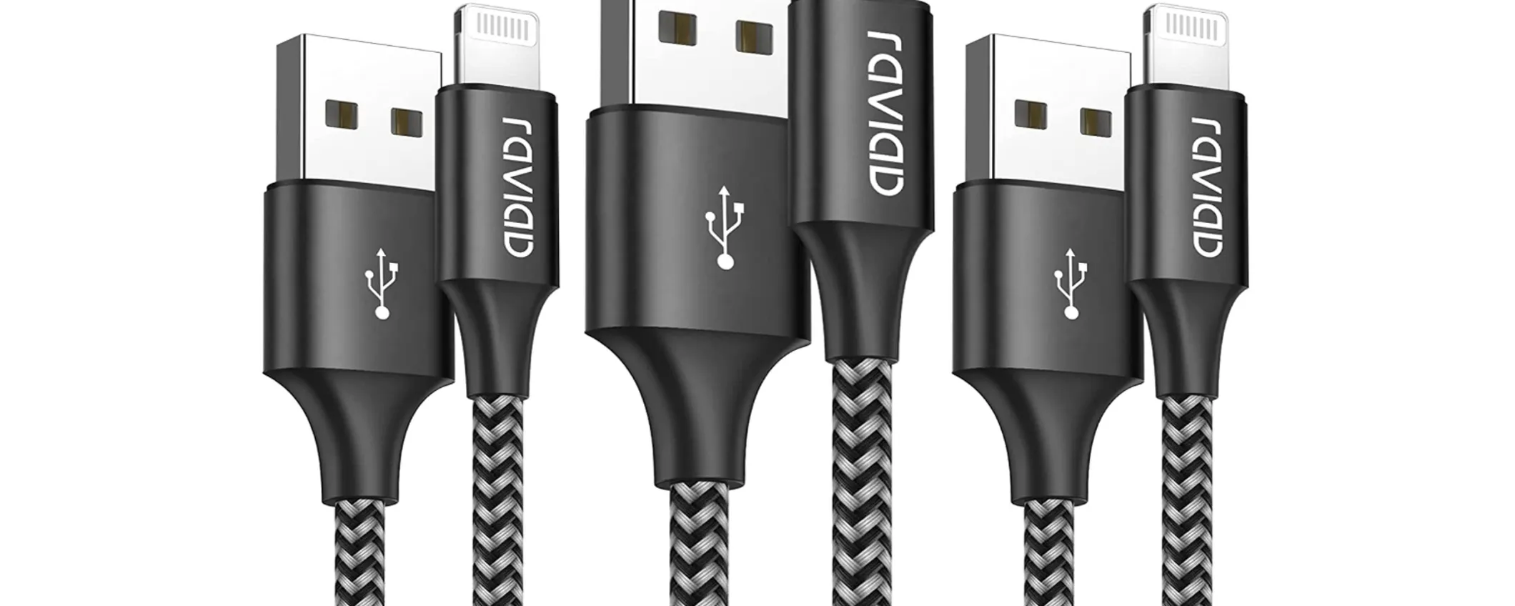 Cavo Lightning (Pacco da 3): solo 2,8€ l'uno con spedizioni