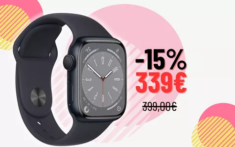Apple Watch Series 8: SOLO OGGI al 15% in meno su Amazon!