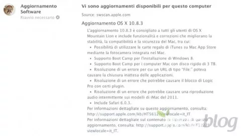 Apple rilascia OS X 10.8.3 al pubblico, aggiornamenti a Boot Camp e risolto il bug File:///