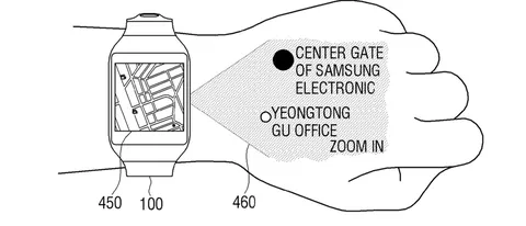 Smartwatch Samsung, display sulla mano