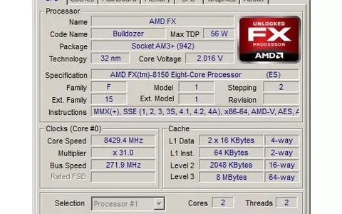 Record mondiale di overclock: AMD FX-8150 a 8.429 MHz