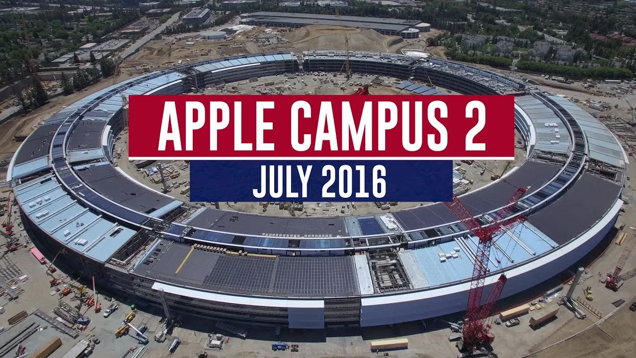 APPLE CAMPUS 2: July 2016 Construction Update 4K