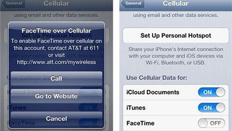 iOS 6 beta 3, blocco degli operatori a FaceTime su 3G