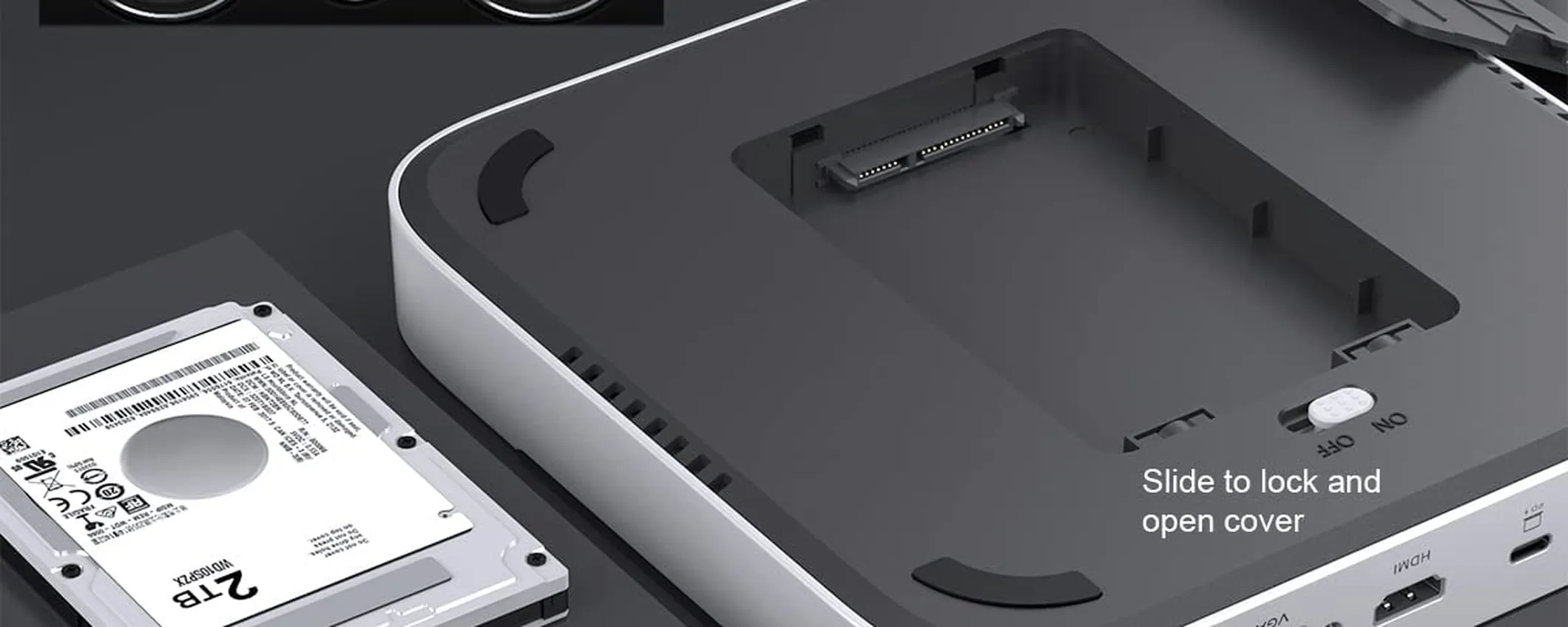 Dock per Mac mini con alloggiamento SSD/HD: espansione TOTALE