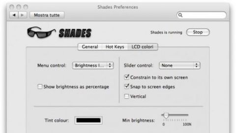 Shades migliora il controllo della luminosità del monitor