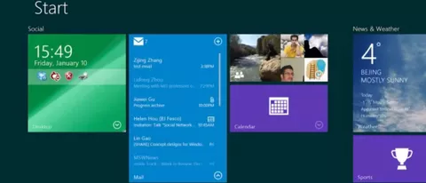 Windows 9: live tile interattive e centro notifiche