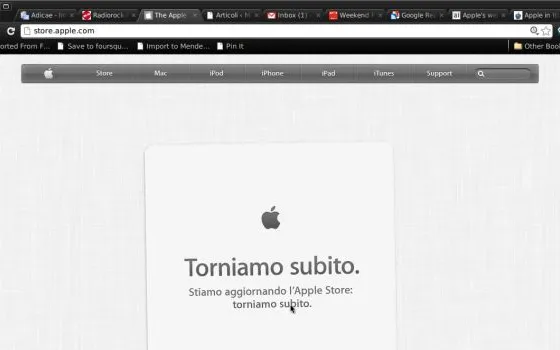 Apple Store Offline e nuovi dettagli sull'iPhone 5