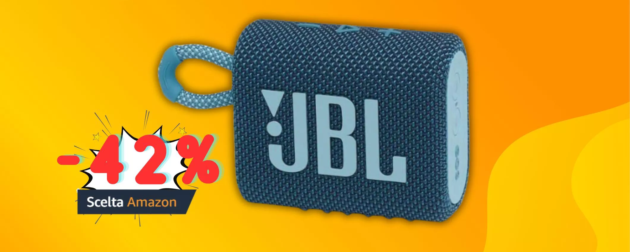 JBL GO 3 su Amazon è SCONTATISSIMA: in offerta al 42% in meno la paghi solo 25€