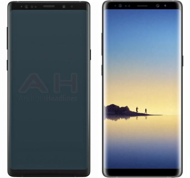 Samsung Galaxy Note 9 (sinistra) e Galaxy Note 8 (destra).
