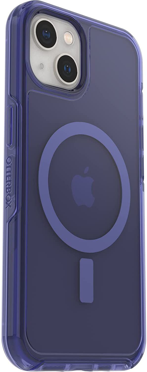 OtterBox per iPhone 13, Custodia Sottile Trasparente e Resistente a Cadute con MagSafe, Symmetry+ Series, Blu Traslucido