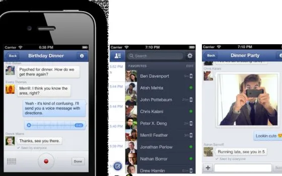 Facebook Messenger per iOS, messaggi vocali e VoIP