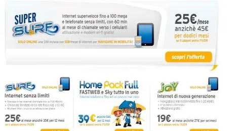 Fastweb presenta le nuove offerte