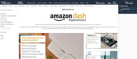 Amazon Dash Replenishment arriva in italia