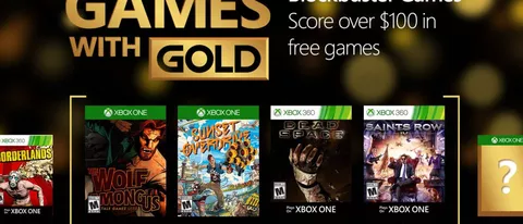 Microsoft annuncia i Games with Gold di Aprile
