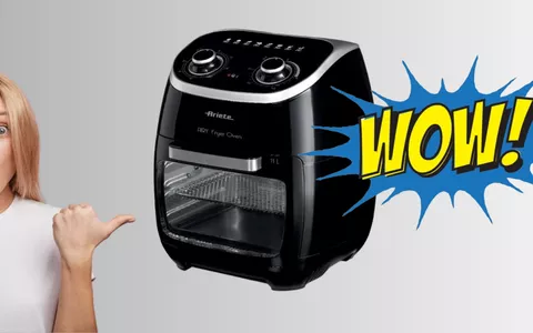 Friggitrice ad aria e forno elettrico 2-in-1 in promozione bomba su Amazon