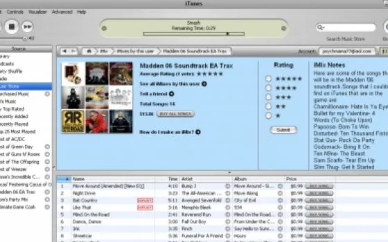 Canzoni dei videogiochi EA su iTunes
