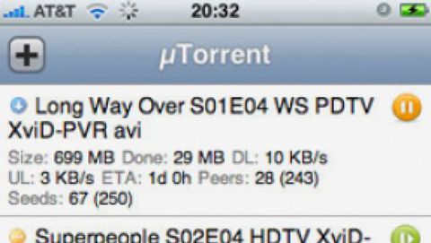 uTorrent lancia un'interfaccia web disegnata per iPhone