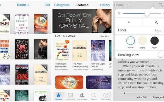 iBooks e iTunes U, aggiornamento con design à la iOS 7