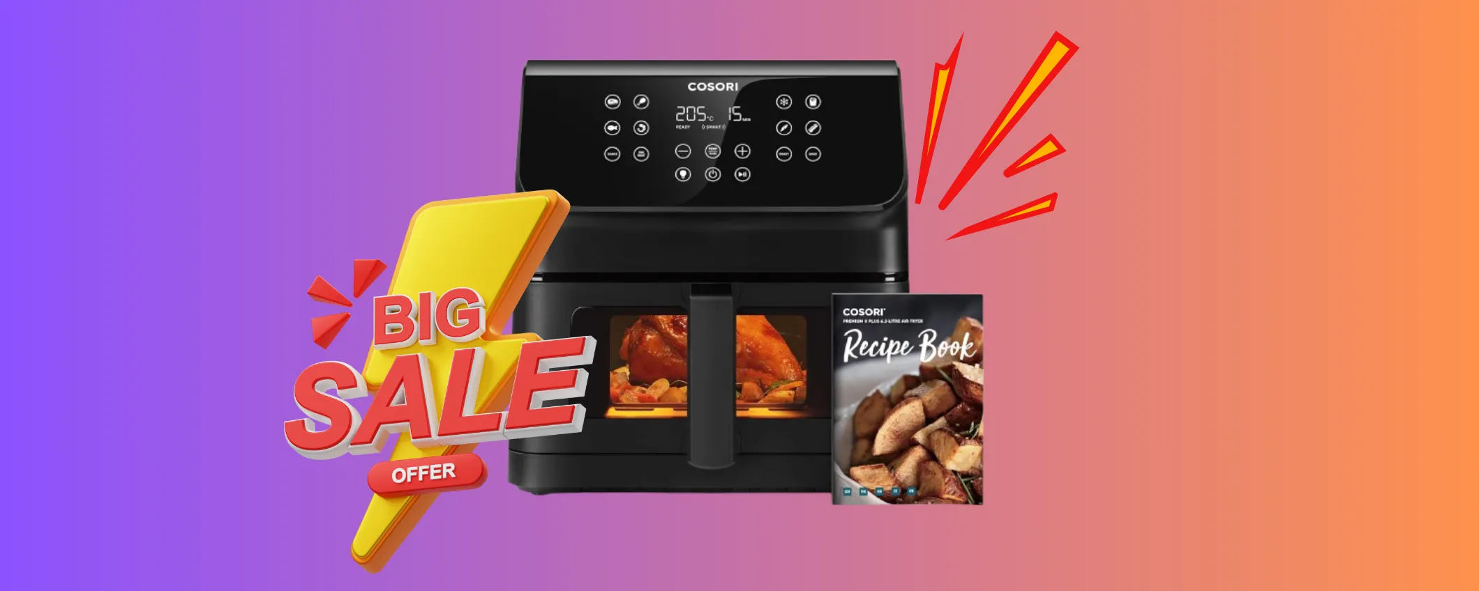Friggitrice ad Aria COSORI in svendita con lo sconto bomba del -34%