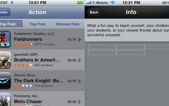 Risolti i problemi di layout dell'App Store su iOS 3.1.x