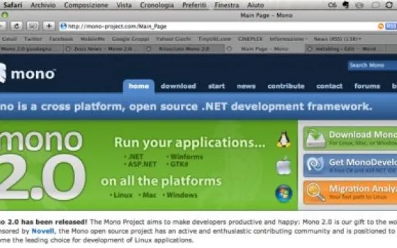 Mono porta .NET 2.0 su Mac