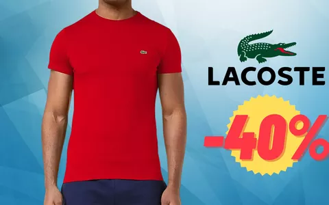 T-Shirt Lacoste al 40%: qualità altissima a PREZZI BASSISSIMI