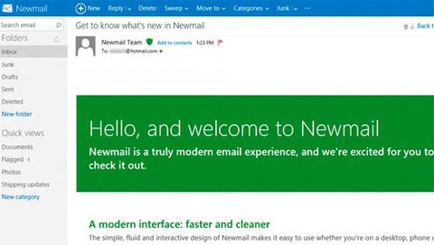 Newmail: Hotmail in salsa Metro per Windows 8