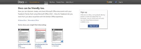 Facebook e Microsoft uniscono gli sforzi: nasce Docs.com