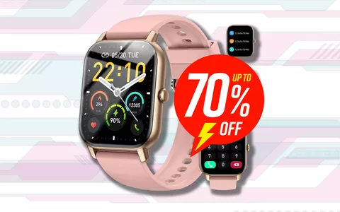 PREZZO SHOCK: Smartwatch unisex di colore rosa a soli 29€ su Amazon!