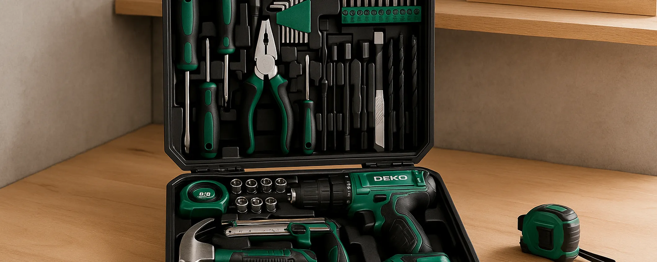 Set DEKO con Trapano avvitatore e 126 accessori inclusi a meno di 50€