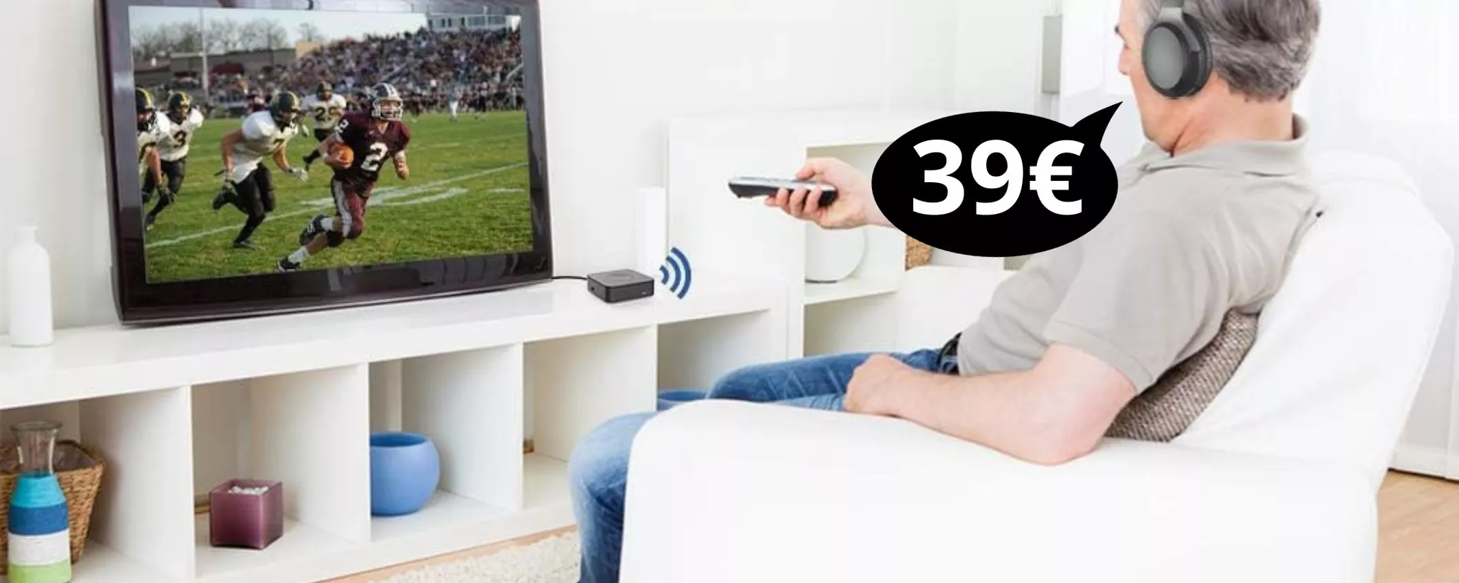 Trasmettitore ricevitore Bluetooth per TV in OFFERTA: lo porti a casa con soli 39 euro!