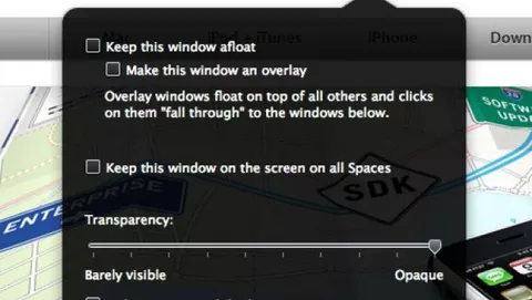 Afloat, un plugin in Cocoa per potenziare la gestione delle finestre di OS X