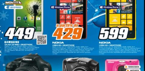 Volantino Saturn: Nokia Lumia 820 a 429 euro