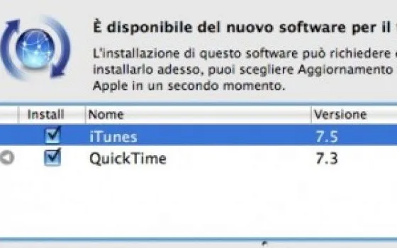 Rilasciato iTunes 7.5