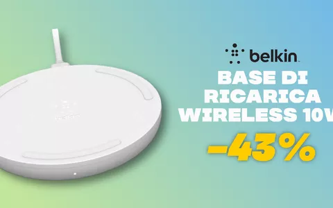 Belkin, la base di ricarica wireless da 10W è in SUPER PROMO su Amazon: poche unità disponibili