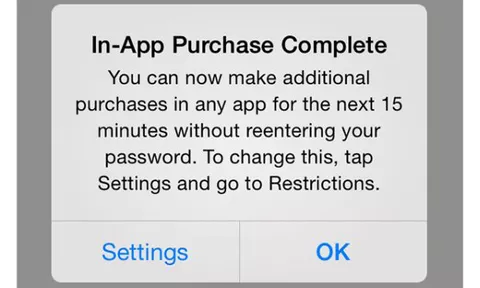 iOS 7.1: nuovo avviso per gli acquisti in-app