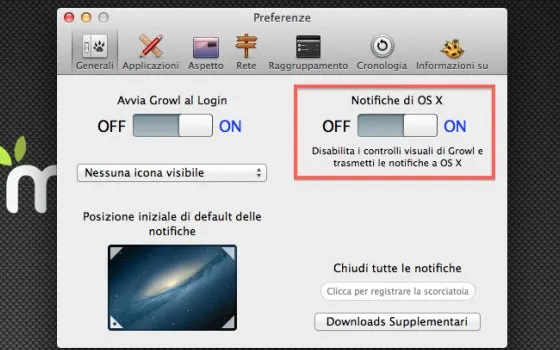 Growl 2 si integra col Centro Notifiche di OS X
