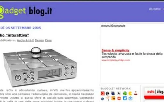 Da Blogo arriva Gadgetblog