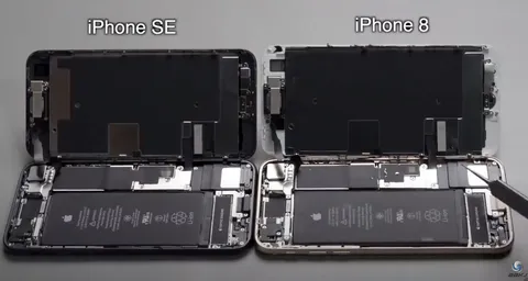 iPhone SE Smontato - Confronto con iPhone 8