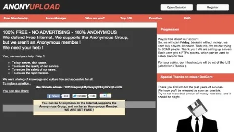 Anonyupload: l'erede di Megaupload e Megavideo?