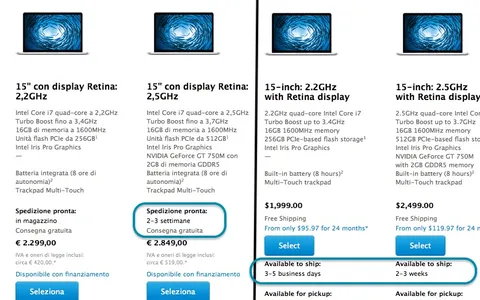 MacBook Pro 15, calano le scorte in attesa dell'aggiornamento